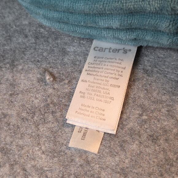 Carters Dinosaur Baby T-Rex Plush Teal Green Corduroy 8.5" Stuffed Animal Toy - Picture 5 of 11